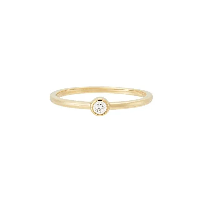 .10ct Solitaire Diamond Bezel Engagement Ring