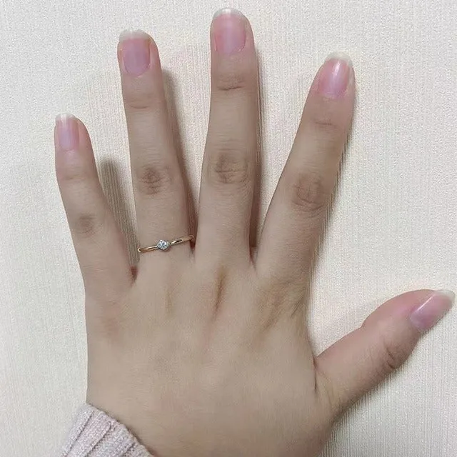 .10ct Solitaire Diamond Bezel Engagement Ring