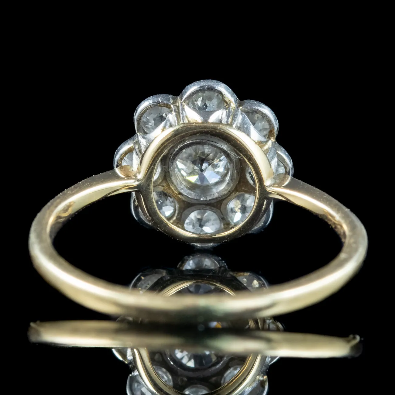 Antique Victorian Diamond Daisy Cluster Ring 0.76ct Total