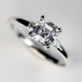 Asscher Cut Three Stone Ring