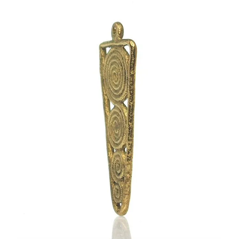 Baoule Cast Brass Heirloom Bead Pendant 5