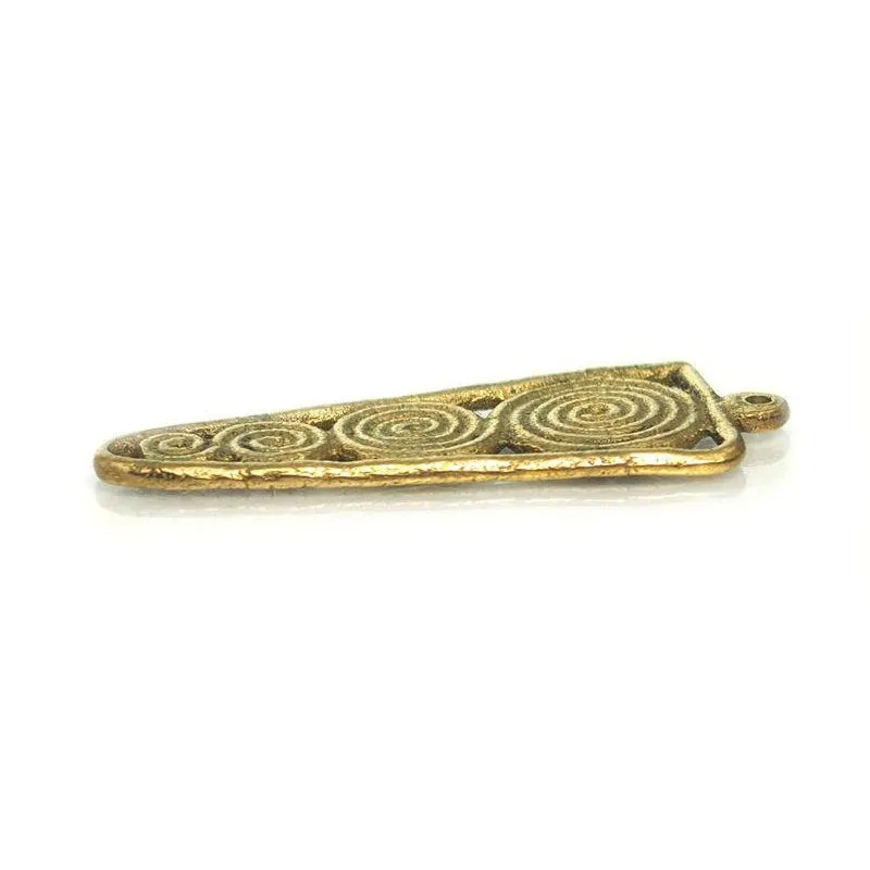 Baoule Cast Brass Heirloom Bead Pendant 5