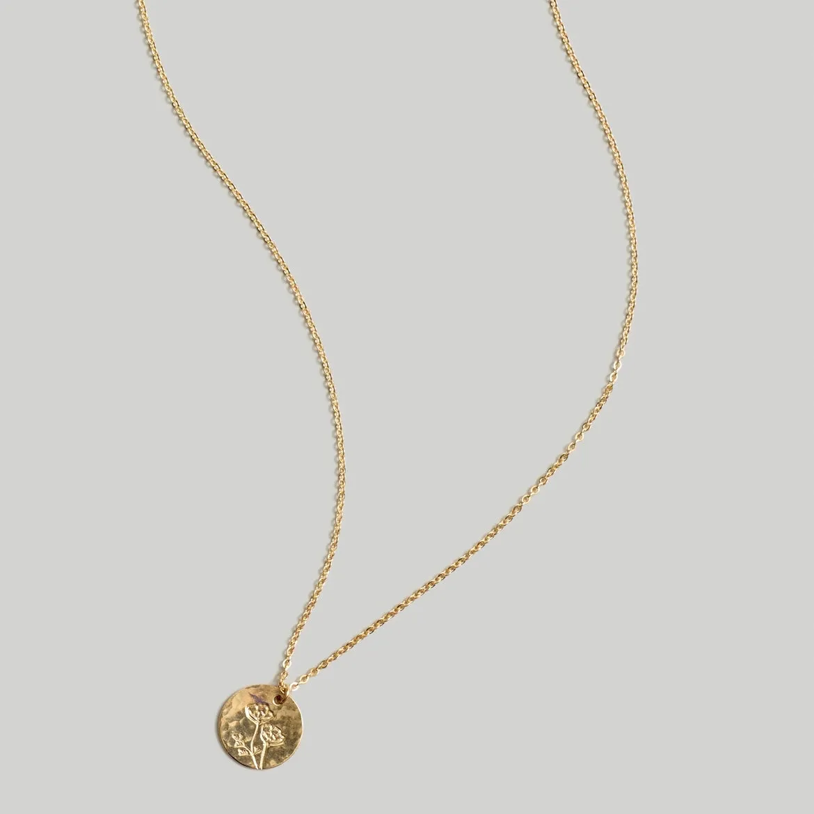 CALIFORNIA POPPY DISC NECKLACE