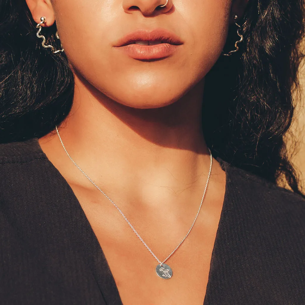 CALIFORNIA POPPY DISC NECKLACE