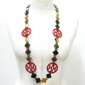 Charming Buffalo Horn Necklace J17956, Lacquered Horn. Jasmino.vn