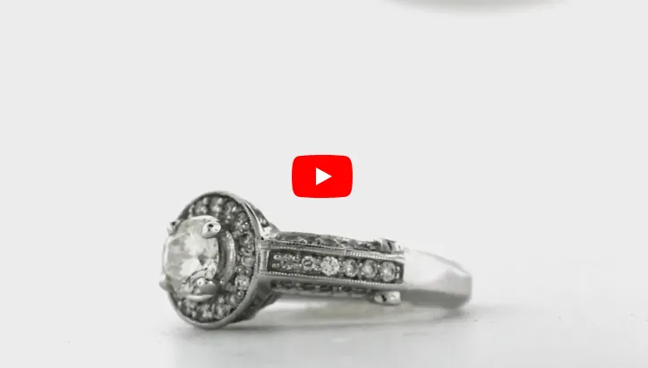 Diamond Engagement Ring 1.35 ct tw 14K White Gold DENG056