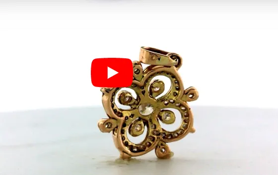 Diamond Pendant 0.68 CT TW 14K Rose Gold DPEN043
