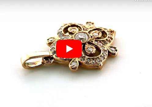 Diamond Pendant 0.68 CT TW 14K Rose Gold DPEN043