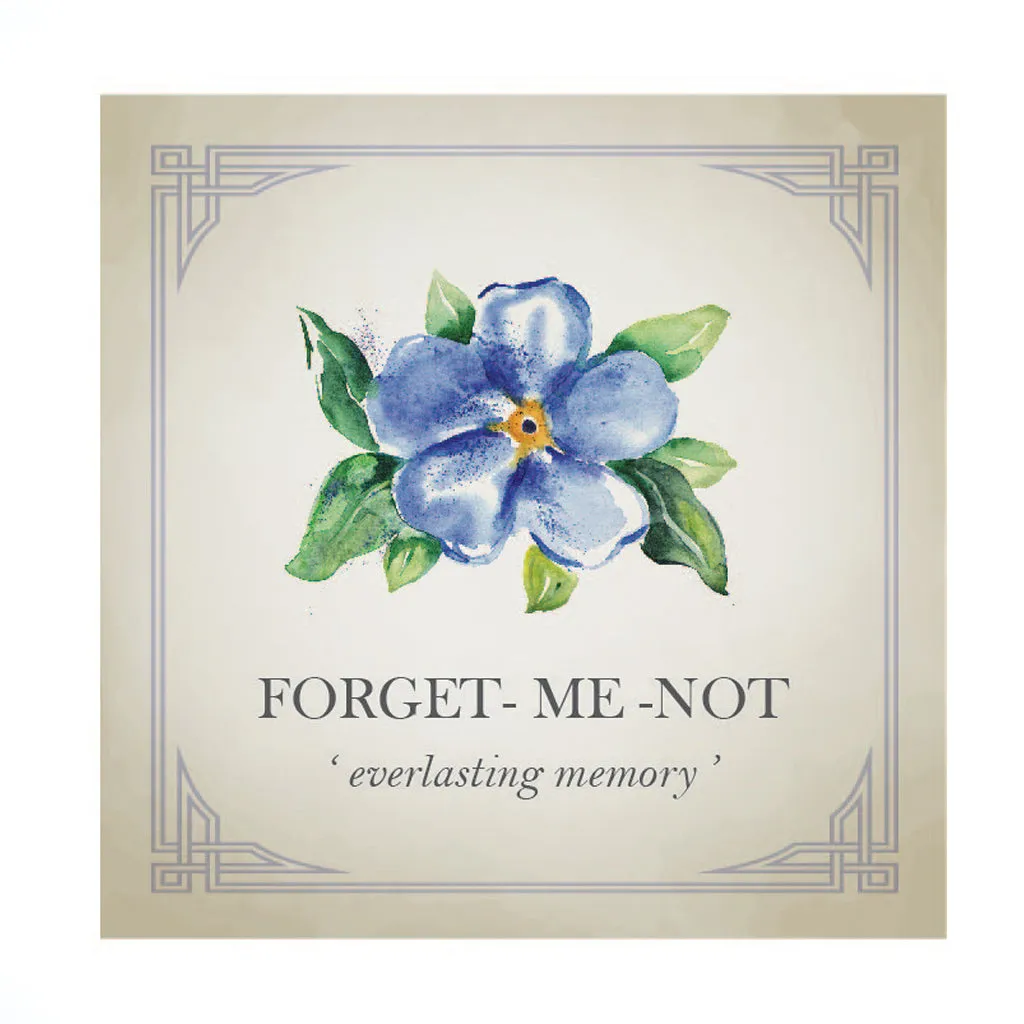 Forget-Me-Not Silver Charm Ring