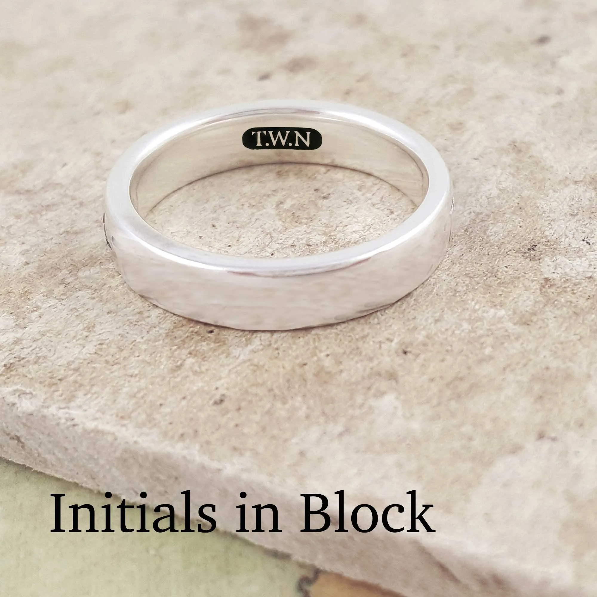 Forget-Me-Not Silver Charm Ring