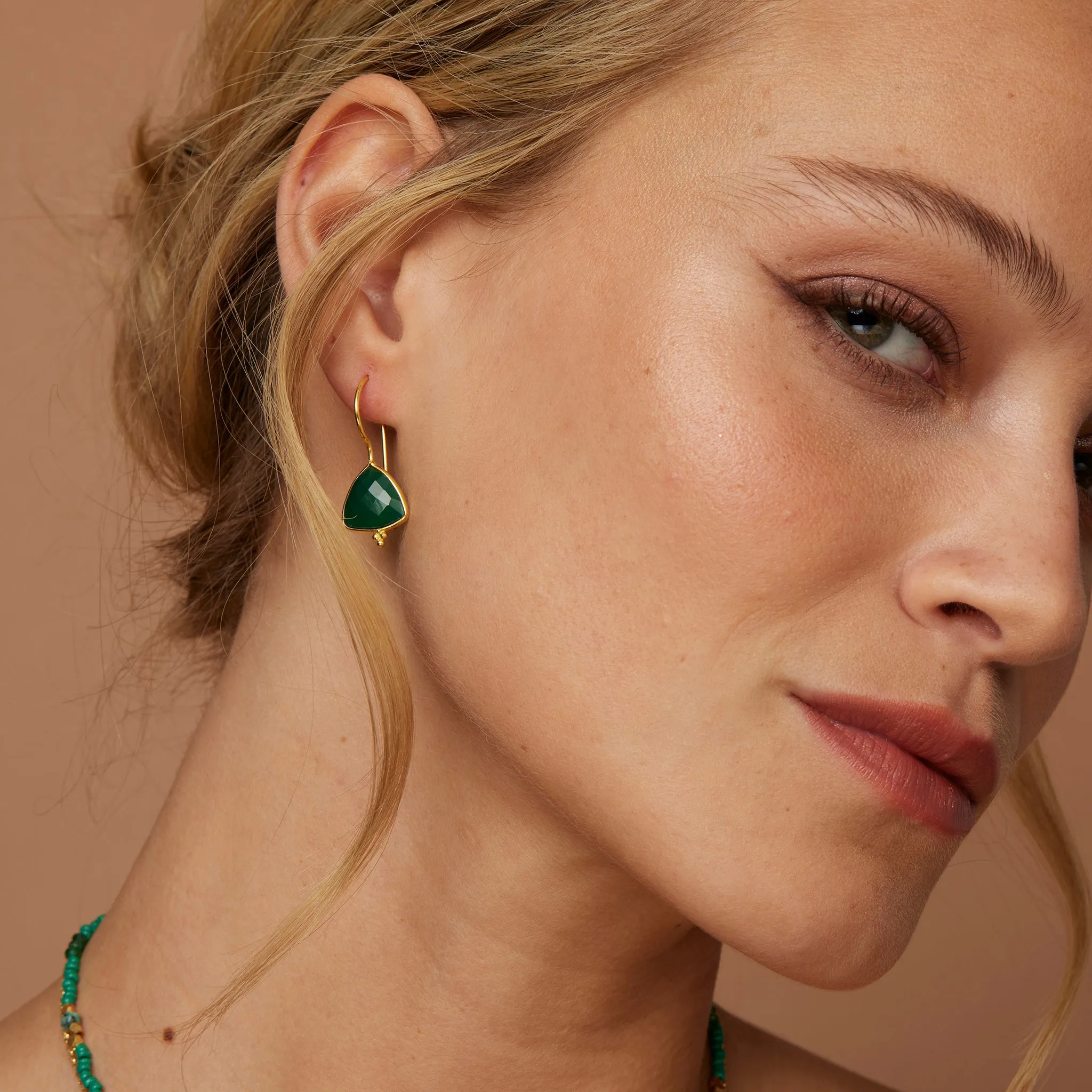 Lola Green Onyx Earrings