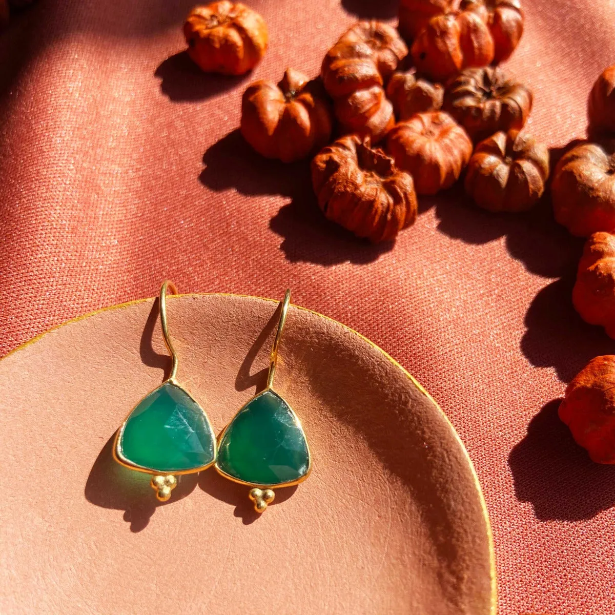 Lola Green Onyx Earrings