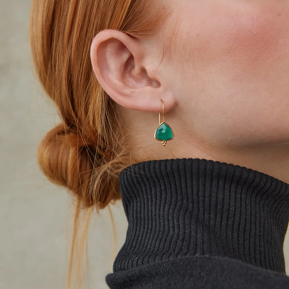 Lola Green Onyx Earrings