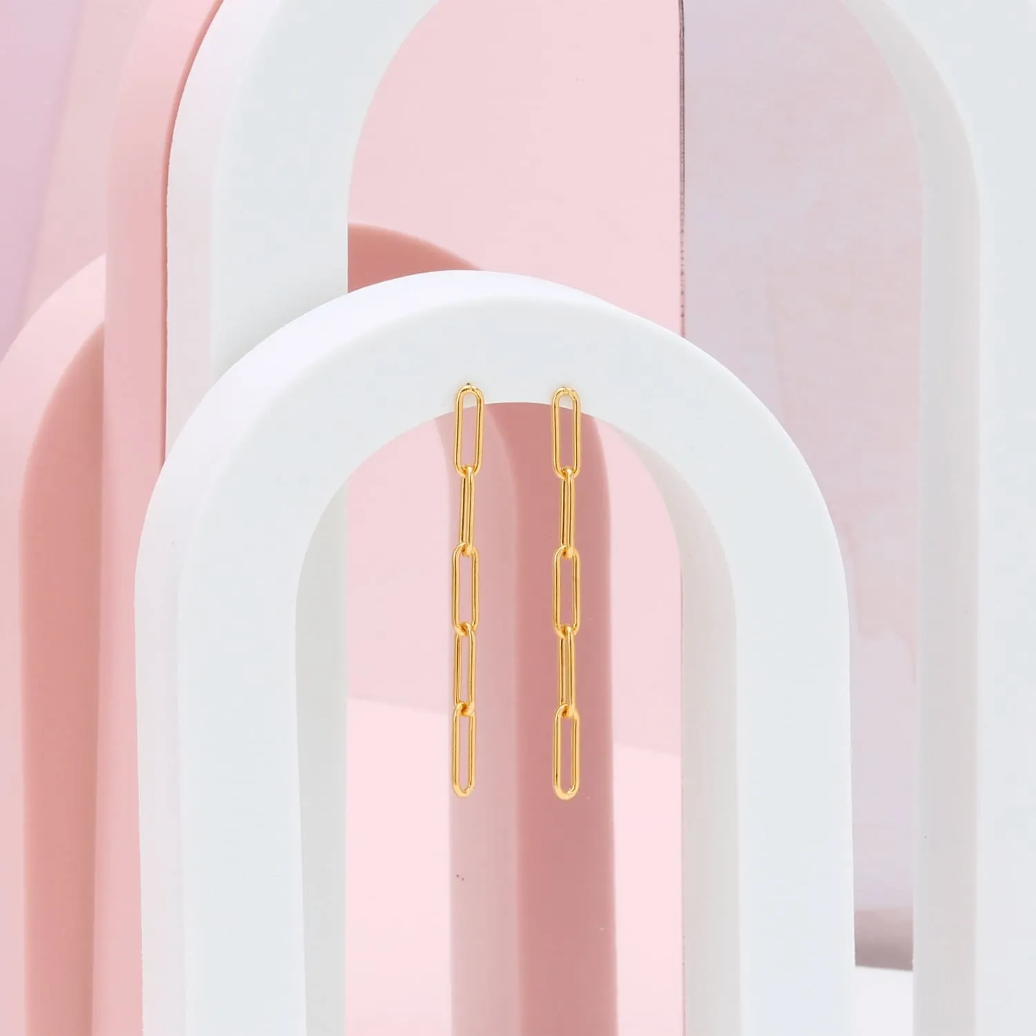 Paperclip Chain Earrings
