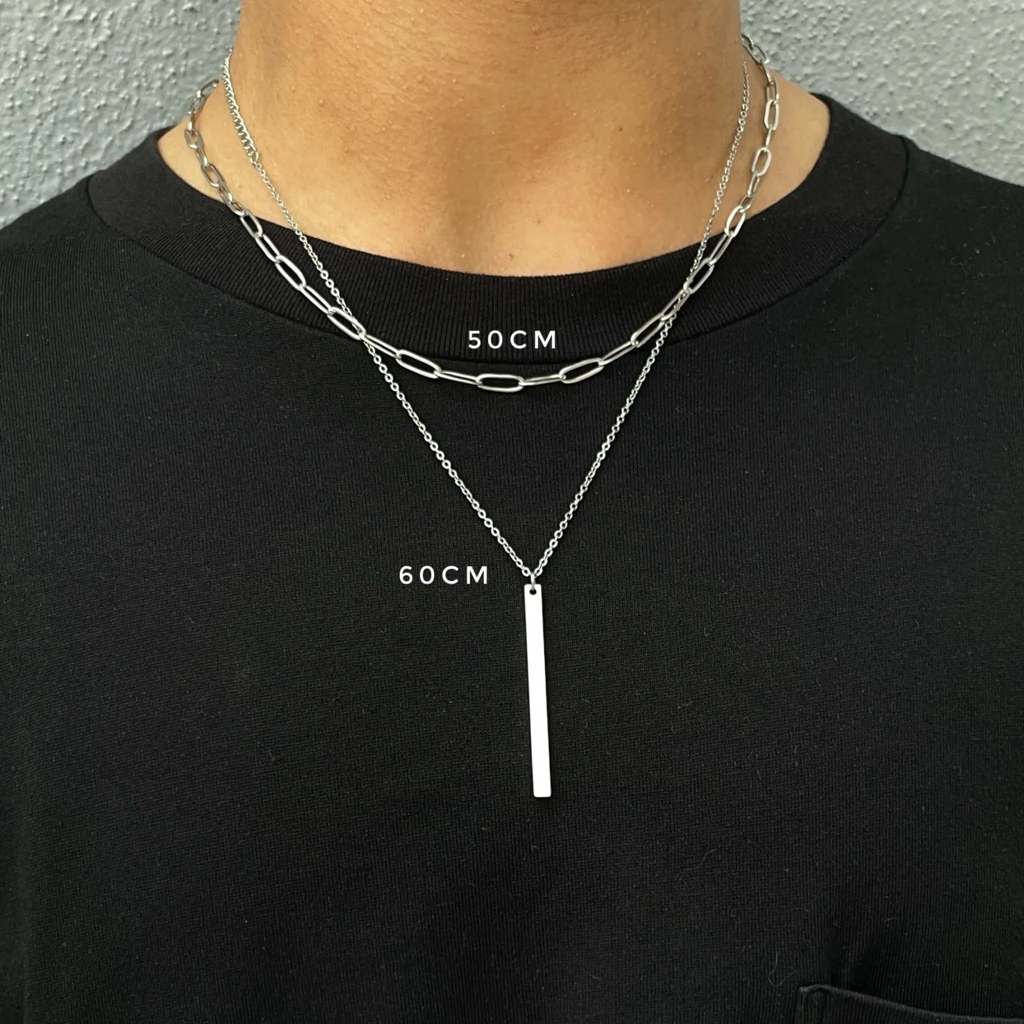 Paperclip Chain Necklace Silver