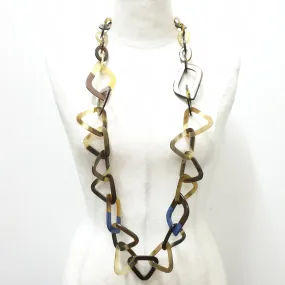 Stunning Horn Necklace J18217, Sources as Natural Buffalo Horn & Lacquer