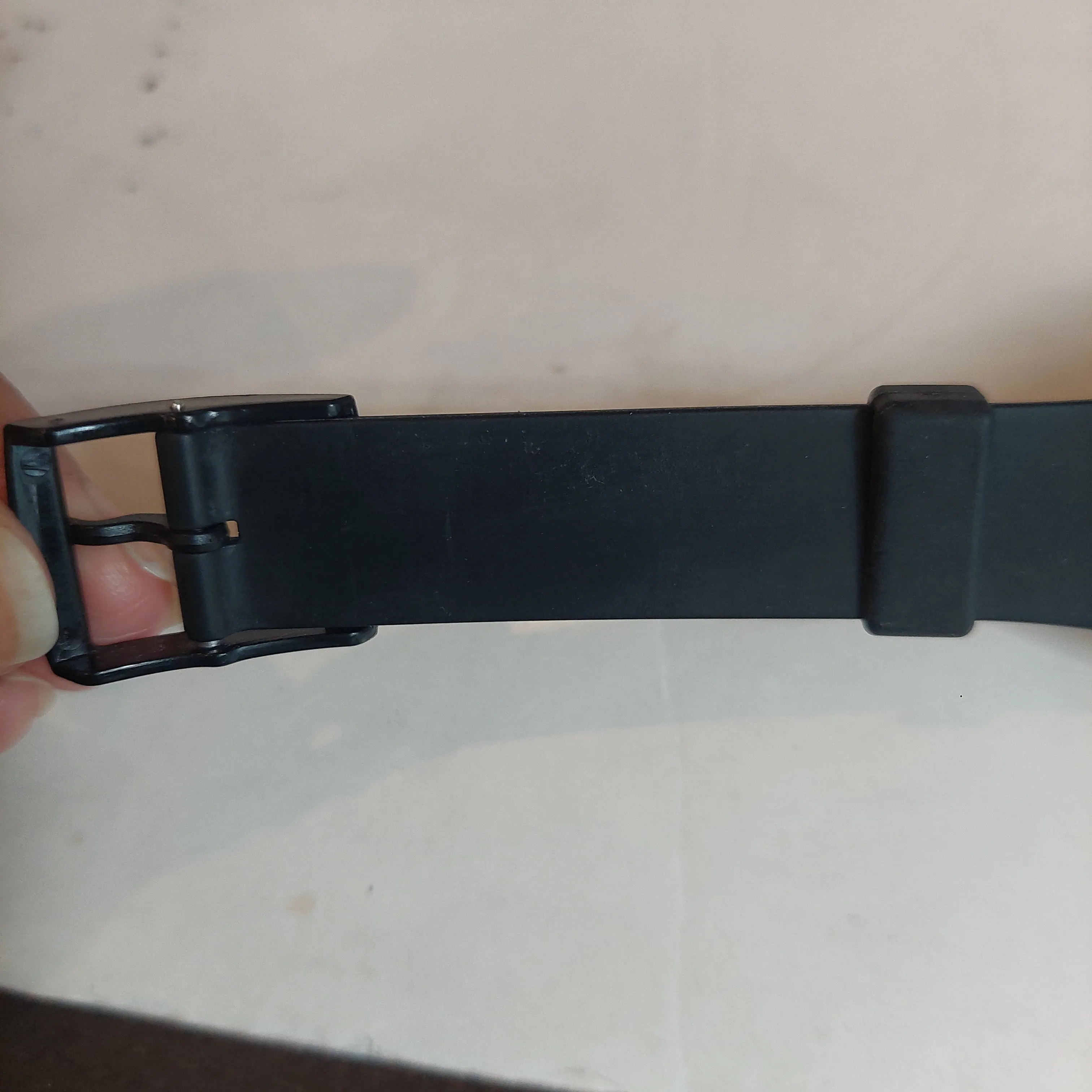 Swatch Black & White Round Dial Rubber Strap Watch  | Gently Used |