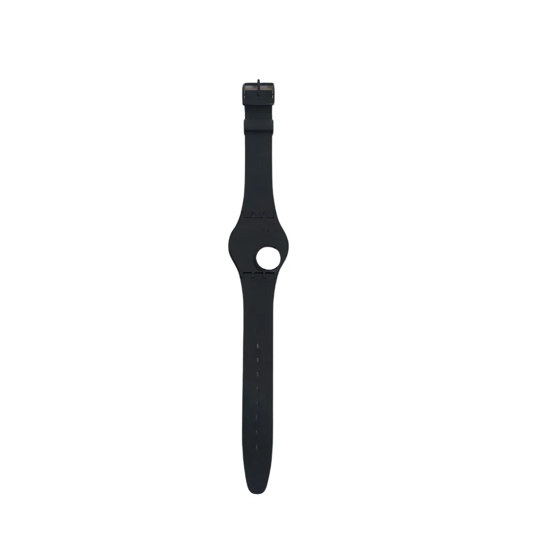 Swatch Black & White Round Dial Rubber Strap Watch  | Gently Used |