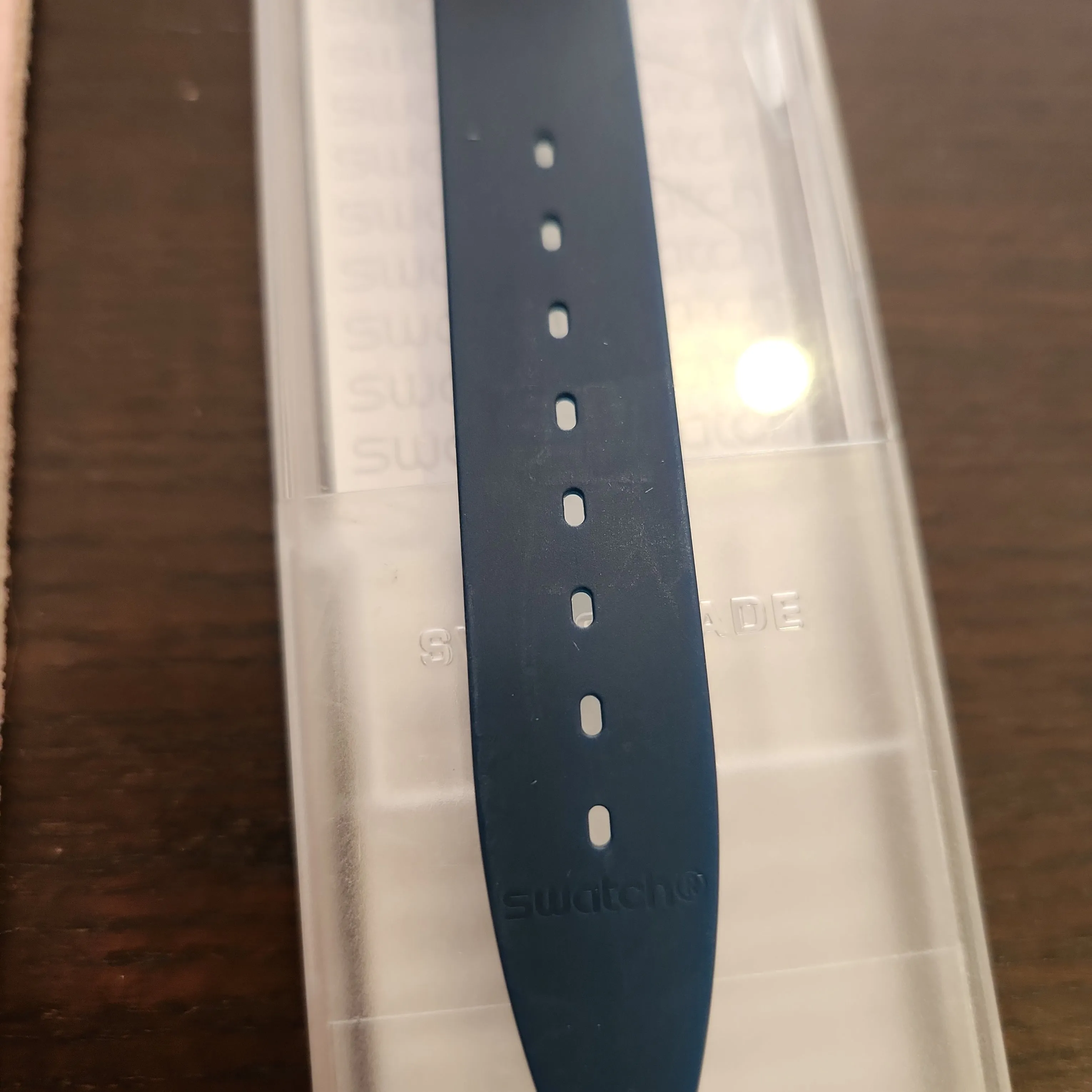 Swatch Navy & White Round Dial Rubber Strap Watch | Like New |