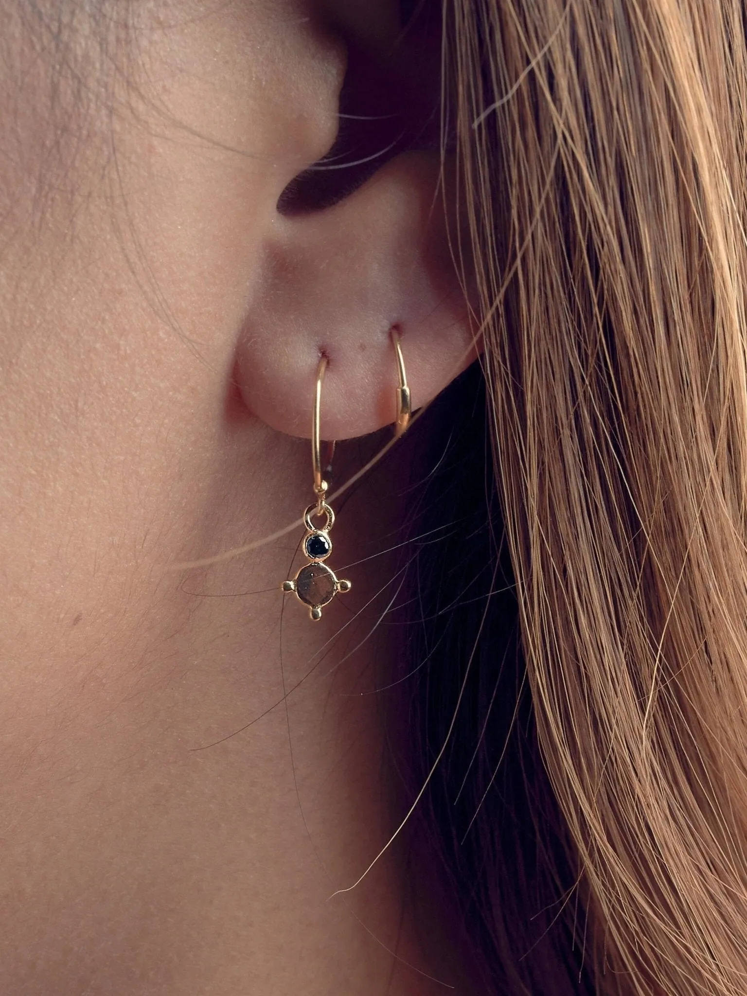 Trisha Charm Hoop Earrings