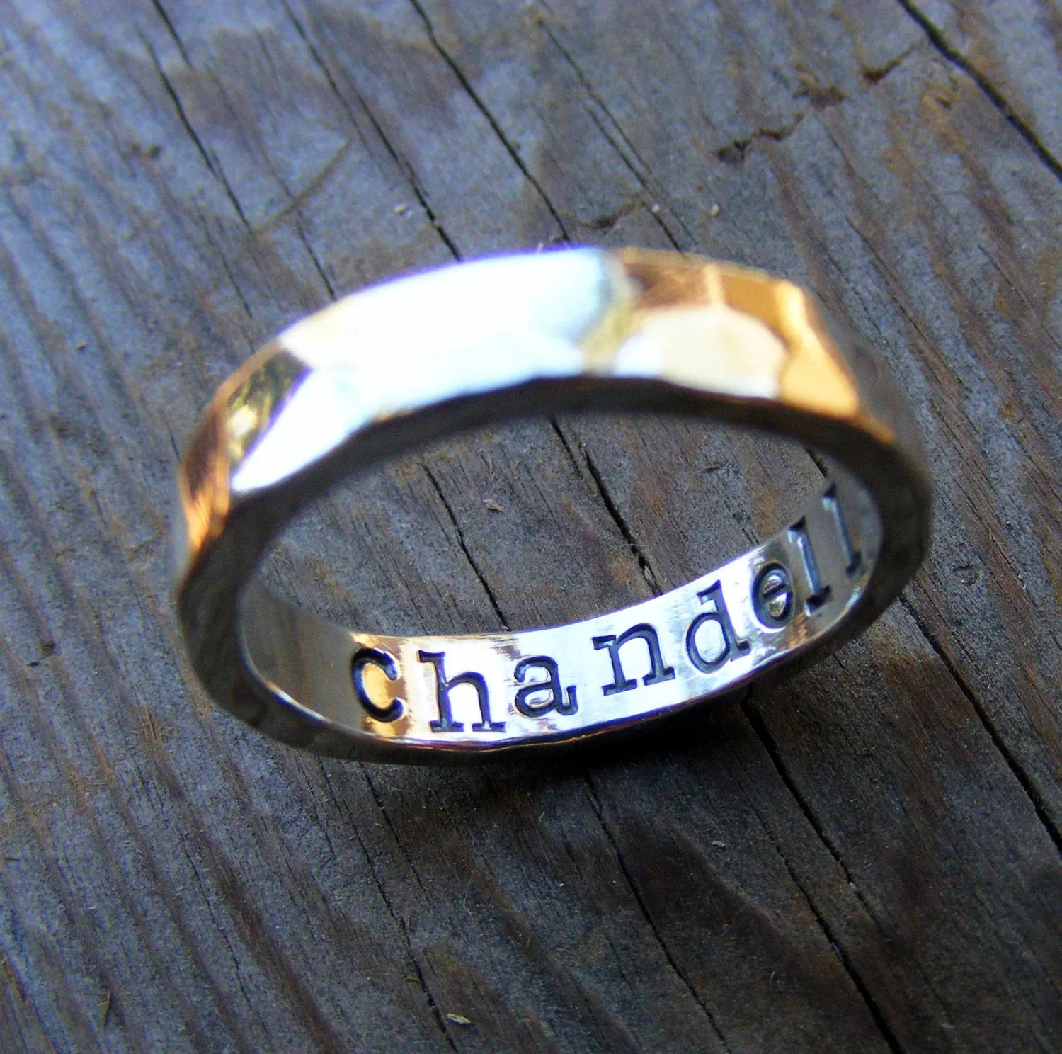 Wedding Ring Band Set Palladium Sterling Silver Mens Women Couples Ring Set, Personalized, Engraved, Engagement Ring, Custom Hand Stamped